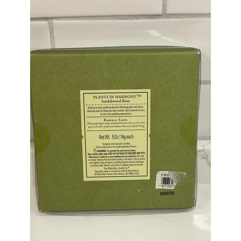 Bath & Body Works Sandalwood Rose Aromatherapy Tea Light Candles 9 ct 0.5 oz New - Picture 3 of 3